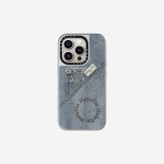 Casetify x Matin Kim iPhone Denim Pocket Magsafe Mirror Case Silver