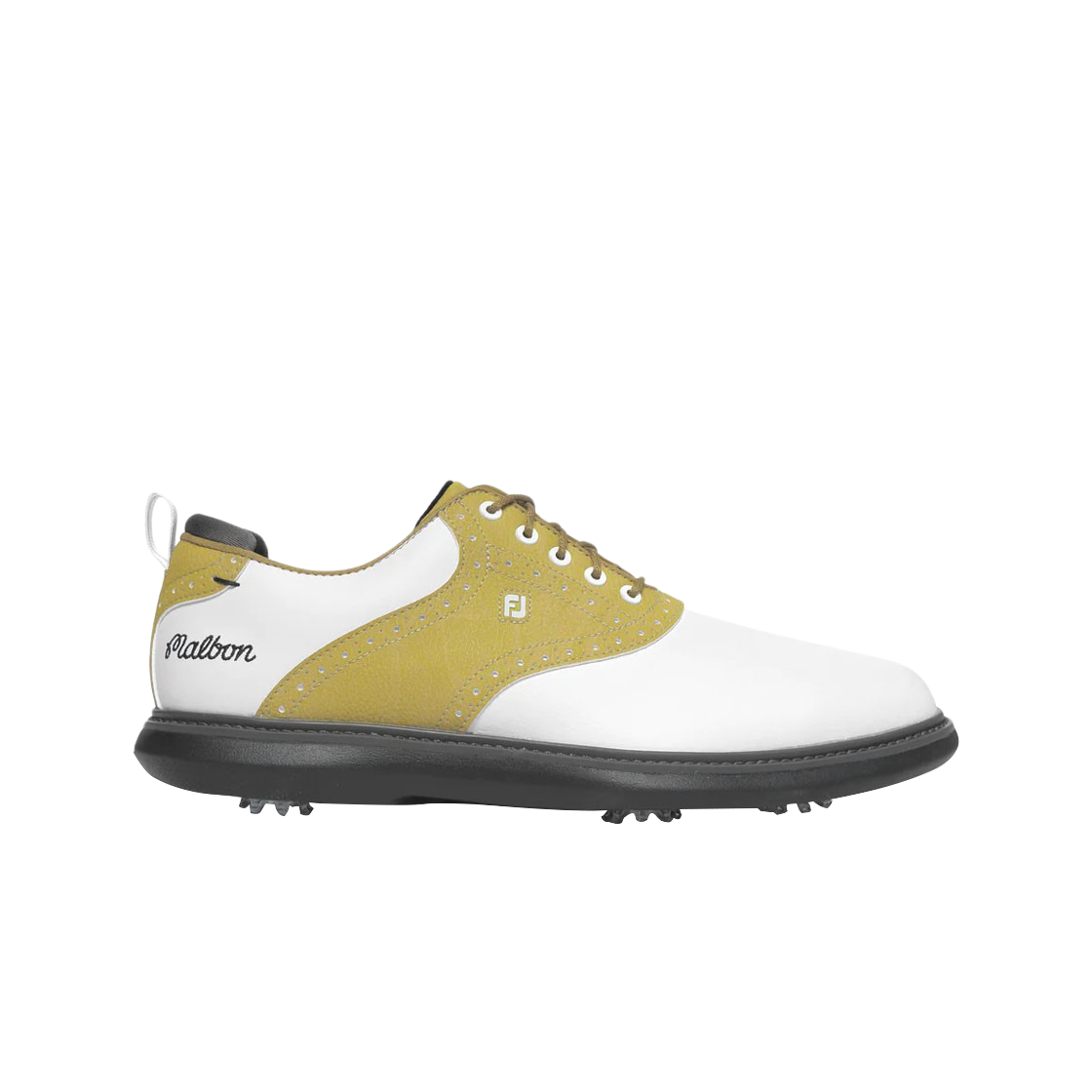말본 골프 x 풋조이 트래디션 화이트 카키 블랙(Malbon Golf x Footjoy Traditions White Khaki Black)