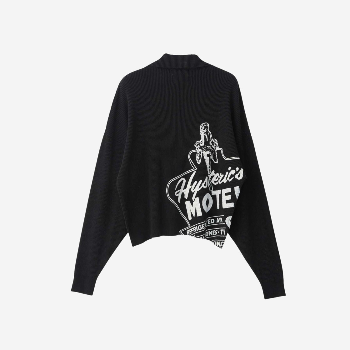 (W) Hysteric Glamour Hysteric Motel Half Zip Pullover Black 상세 이미지 2