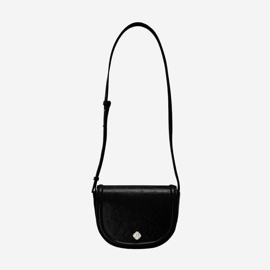 히어리 우먼 달리아 하프 문 백 블랙(Heeari Women Dahlia Half Moon Bag Black)