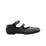 (W) Maison Margiela Tabi Ballerina Double Strap Flats Black