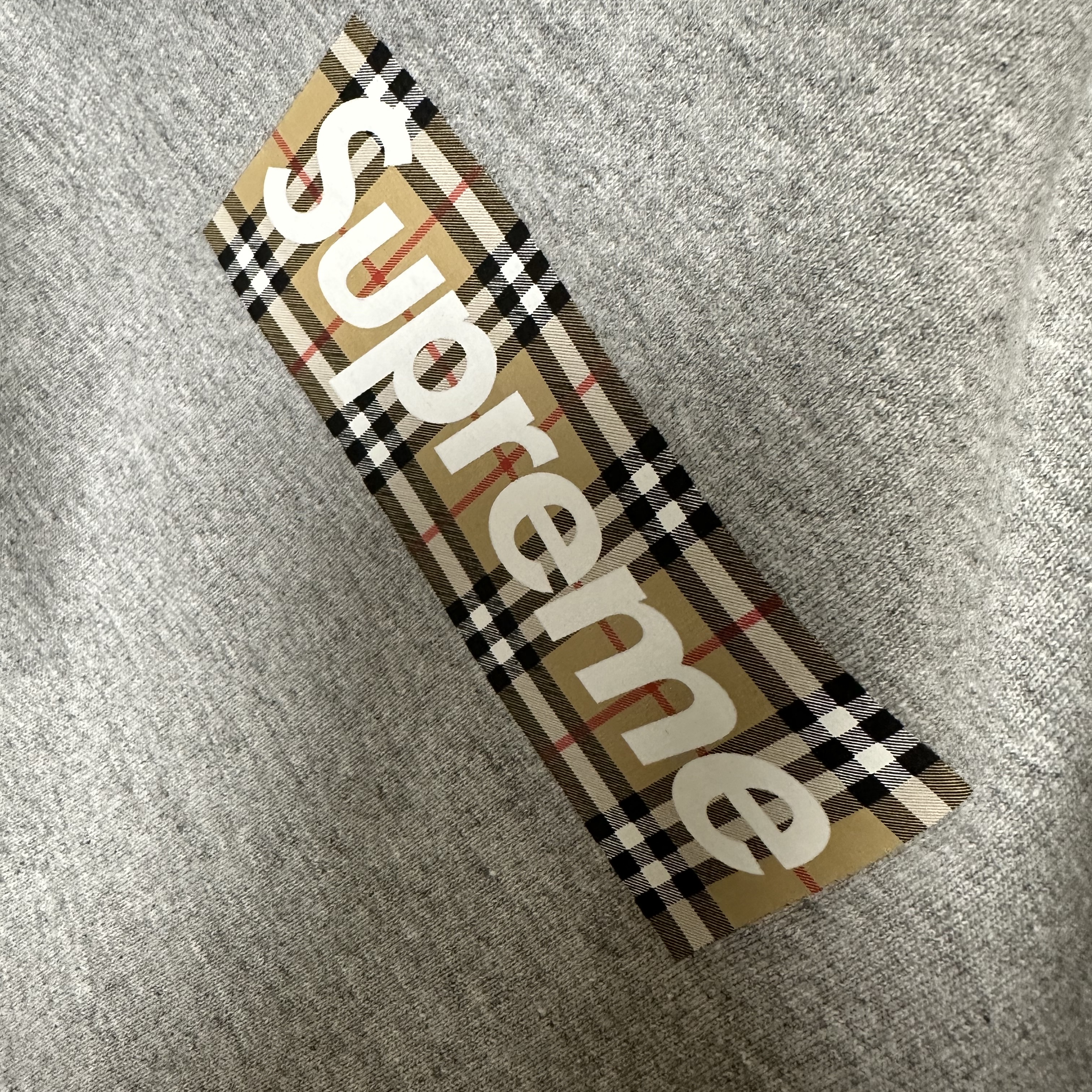 Supreme x Burberry Box Logo Hooded Sweatshirt Heather Grey - 22SS 착용 스타일