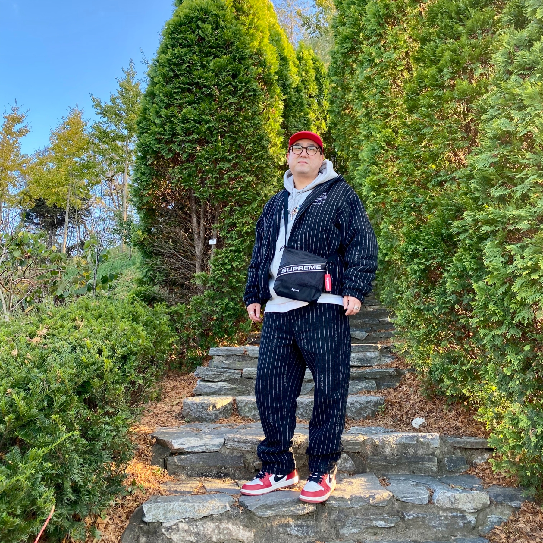 Nike x Stussy NRG Striped Wool Jacket Black (DR4023-010), Nike x Stussy NRG Striped Wool Pants Black (DR4021-010) 착용 스타일 - 3