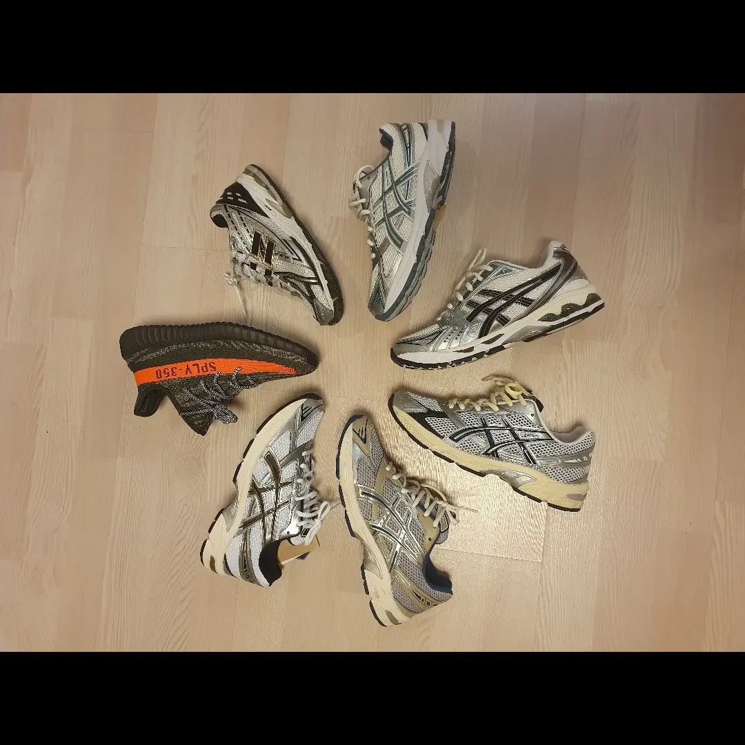 Asics Gel-Kayano 14 Cream Black, Adidas Yeezy Boost 350 V2 Beluga - Reflective 착용 스타일 - 2