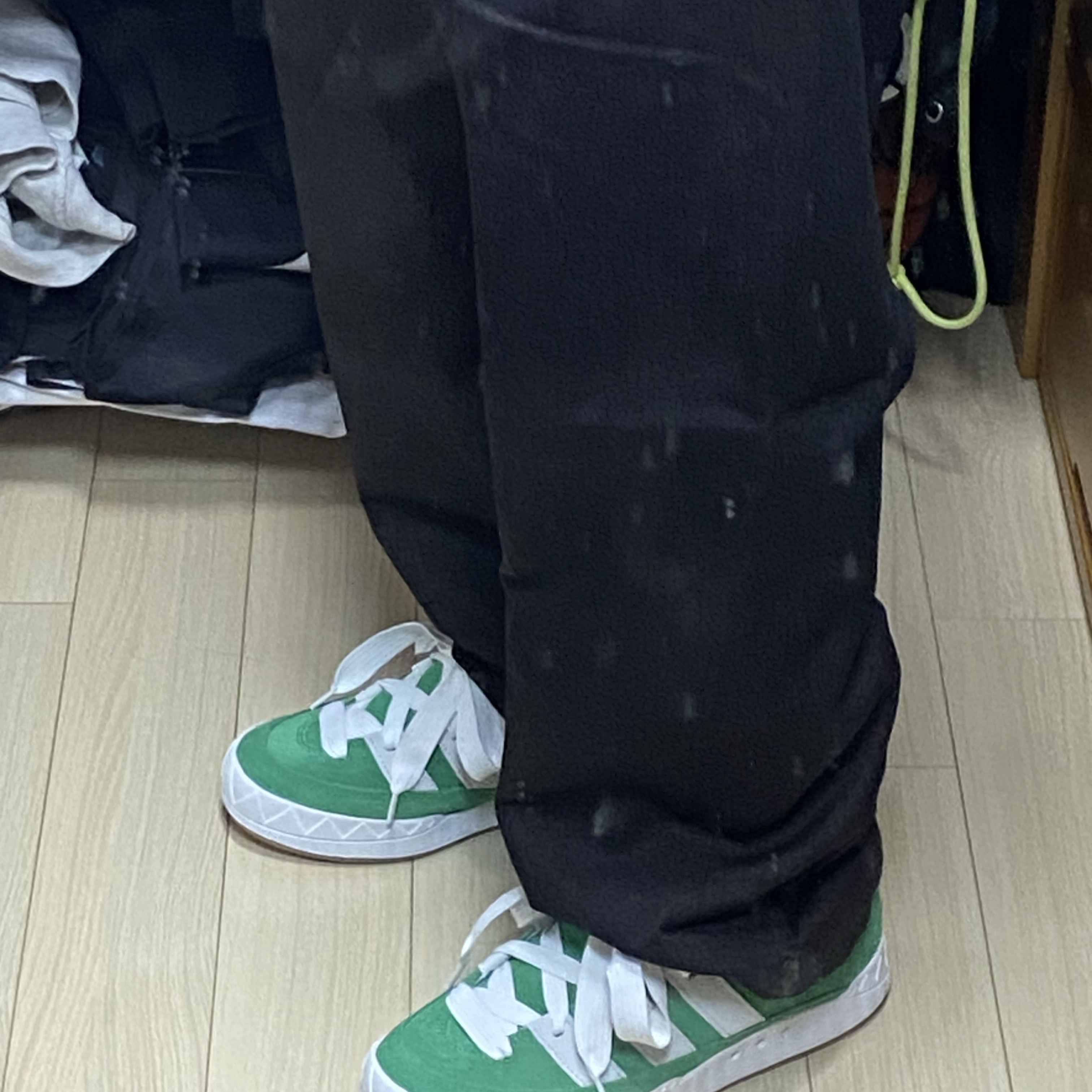 Adidas Adimatic Green 착용 스타일 - 1