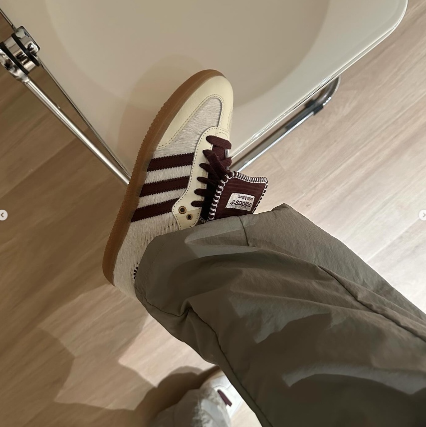 Adidas x Wales Bonner Pony Tonal Samba Cream White Mystery Brown 착용 스타일 - 1