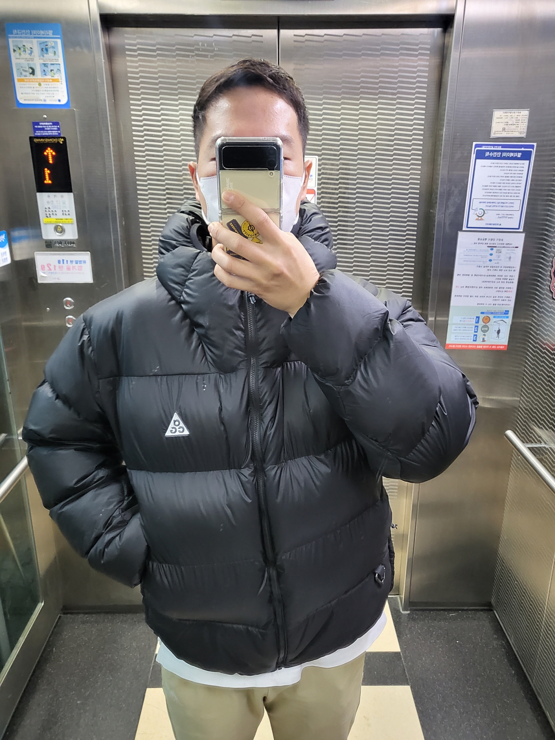 Nike ACG Therma-Fit ADV Lunar Lake Puffer Jacket Black - Asia 착용 스타일
