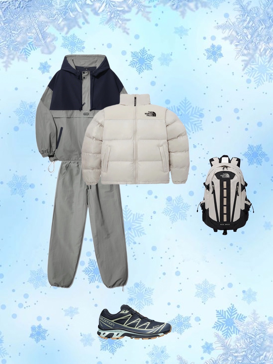 The North Face On Ball Jacket Light Grey, Subu Permanent F-Line Steel Gray 착용 스타일 - 5