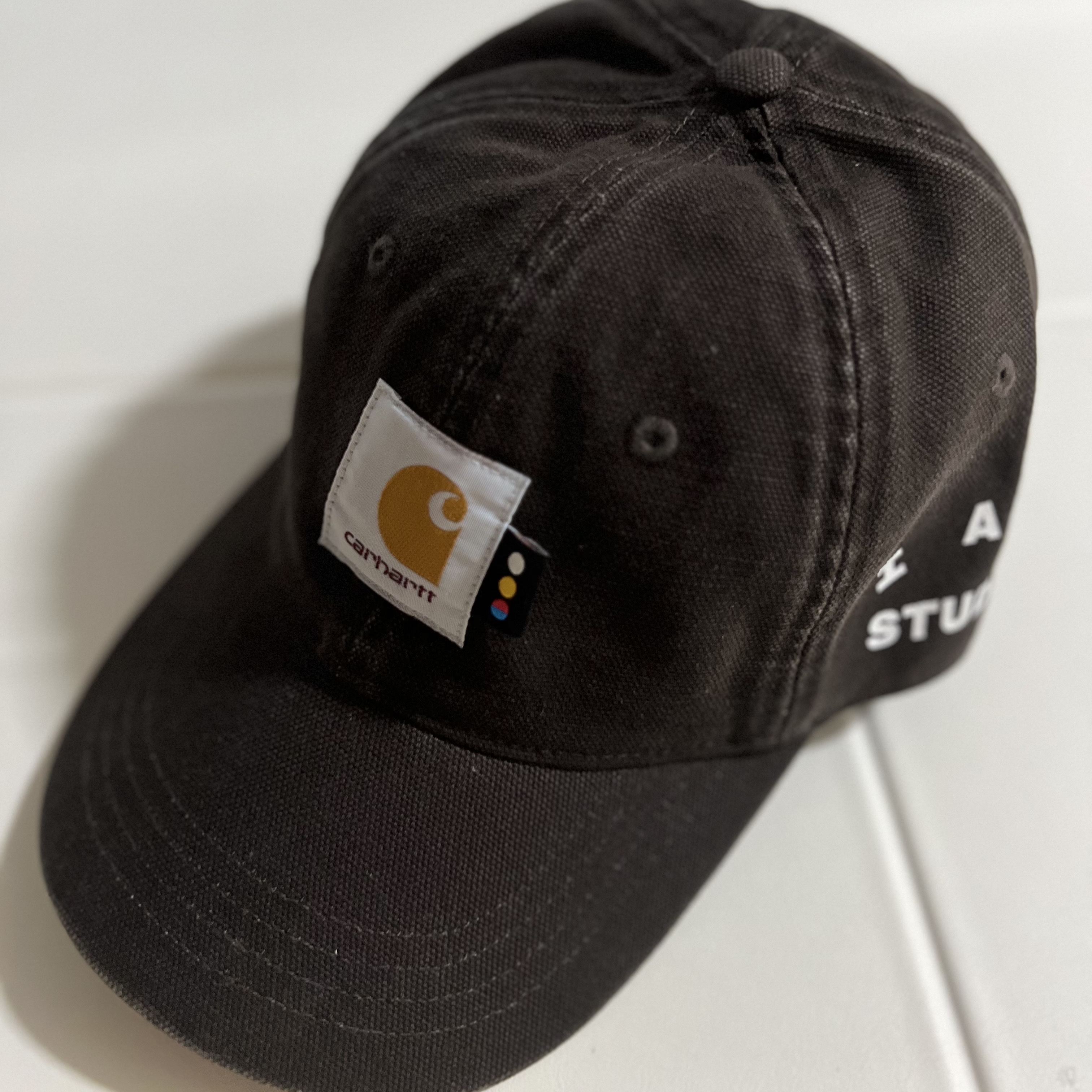Carhartt WIP x IAB Studio Canvas 6-Panel Cap Tobacco 착용 스타일
