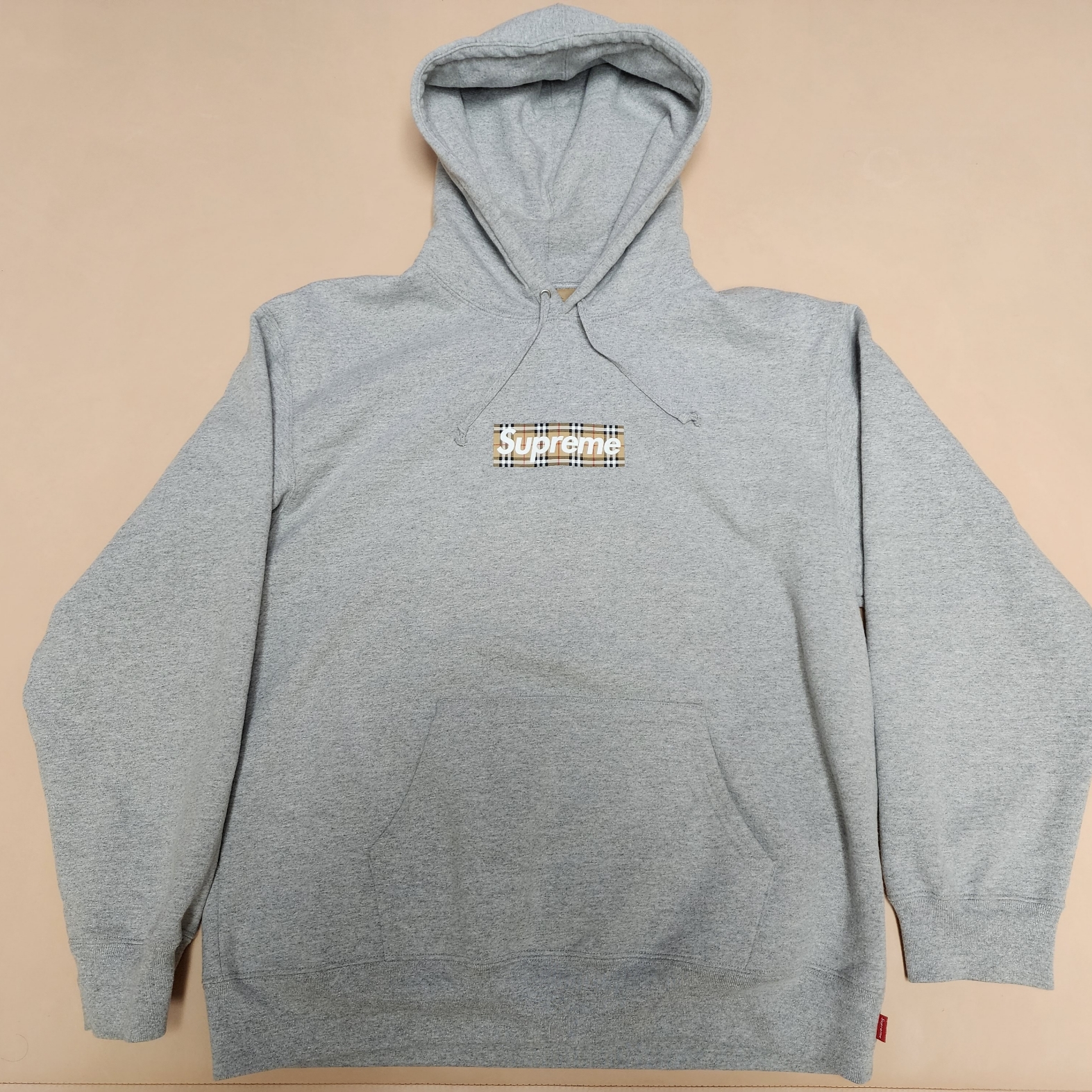 Supreme x Burberry Box Logo Hooded Sweatshirt Heather Grey - 22SS 착용 스타일