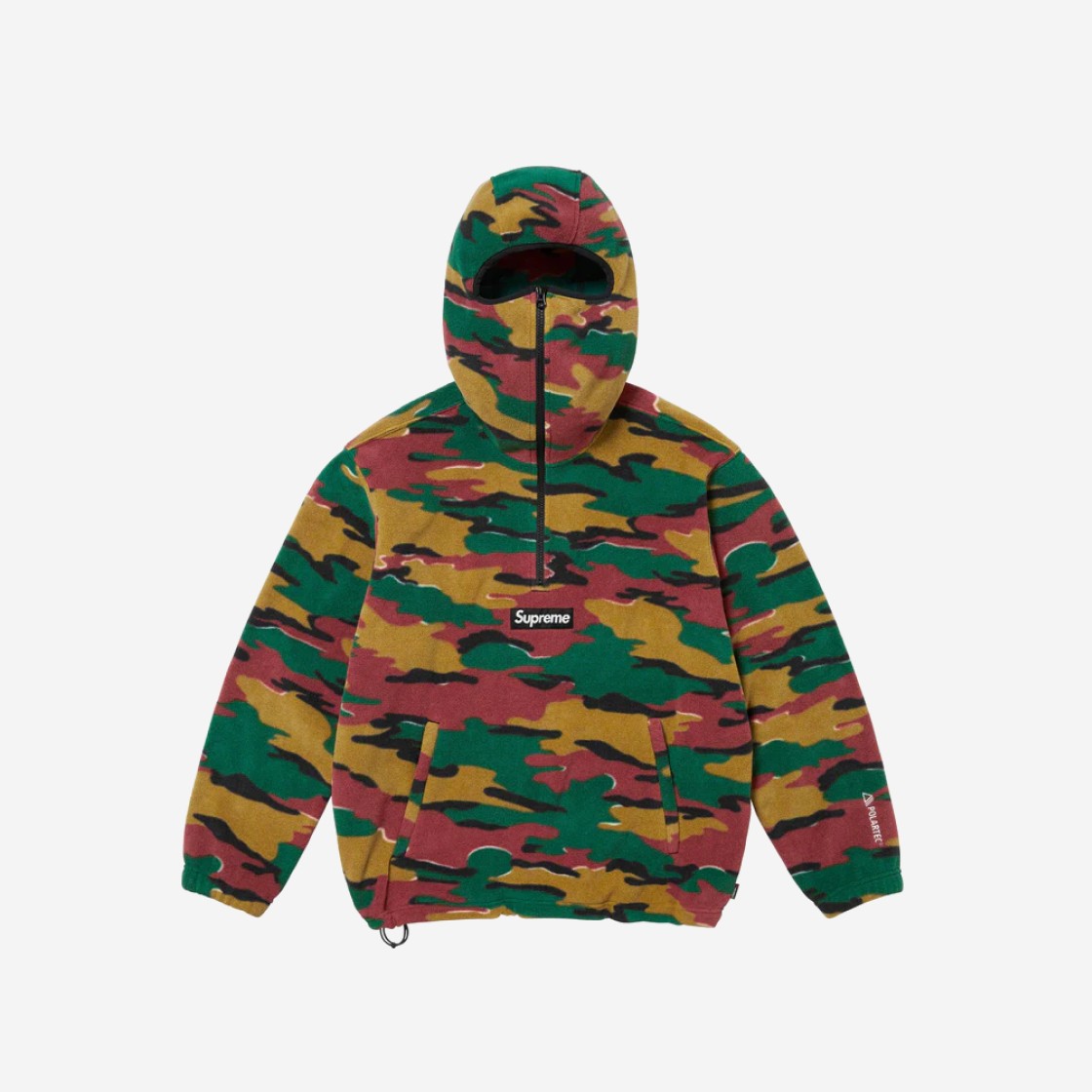 Supreme Polartec Facemask Half Zip Hooded Sweatshirt Camo - 23FW 상세 이미지 1