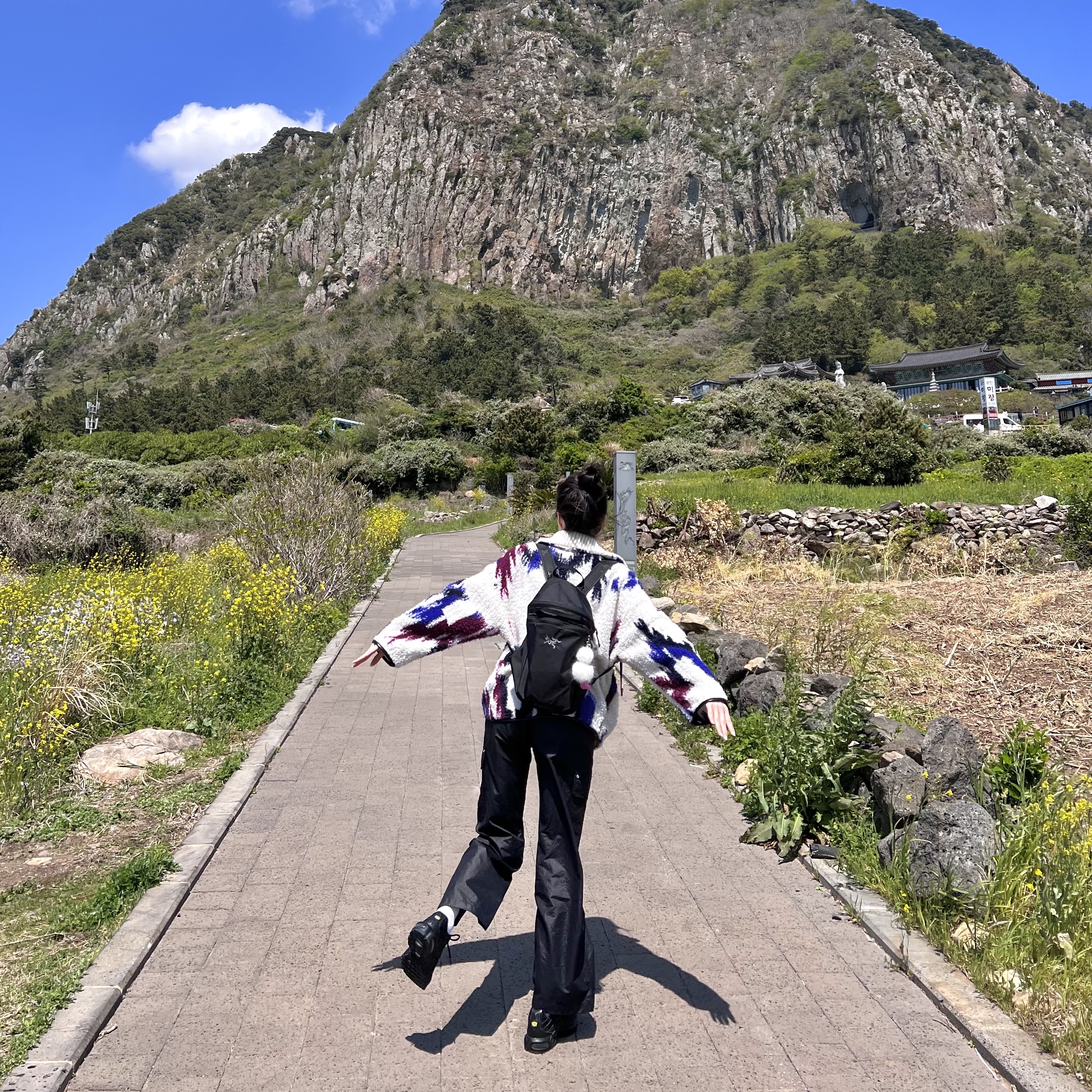 Arc'teryx Heliad 15 Backpack Black, Cosymosy Mini Bird Keyring White 착용 스타일 - 6