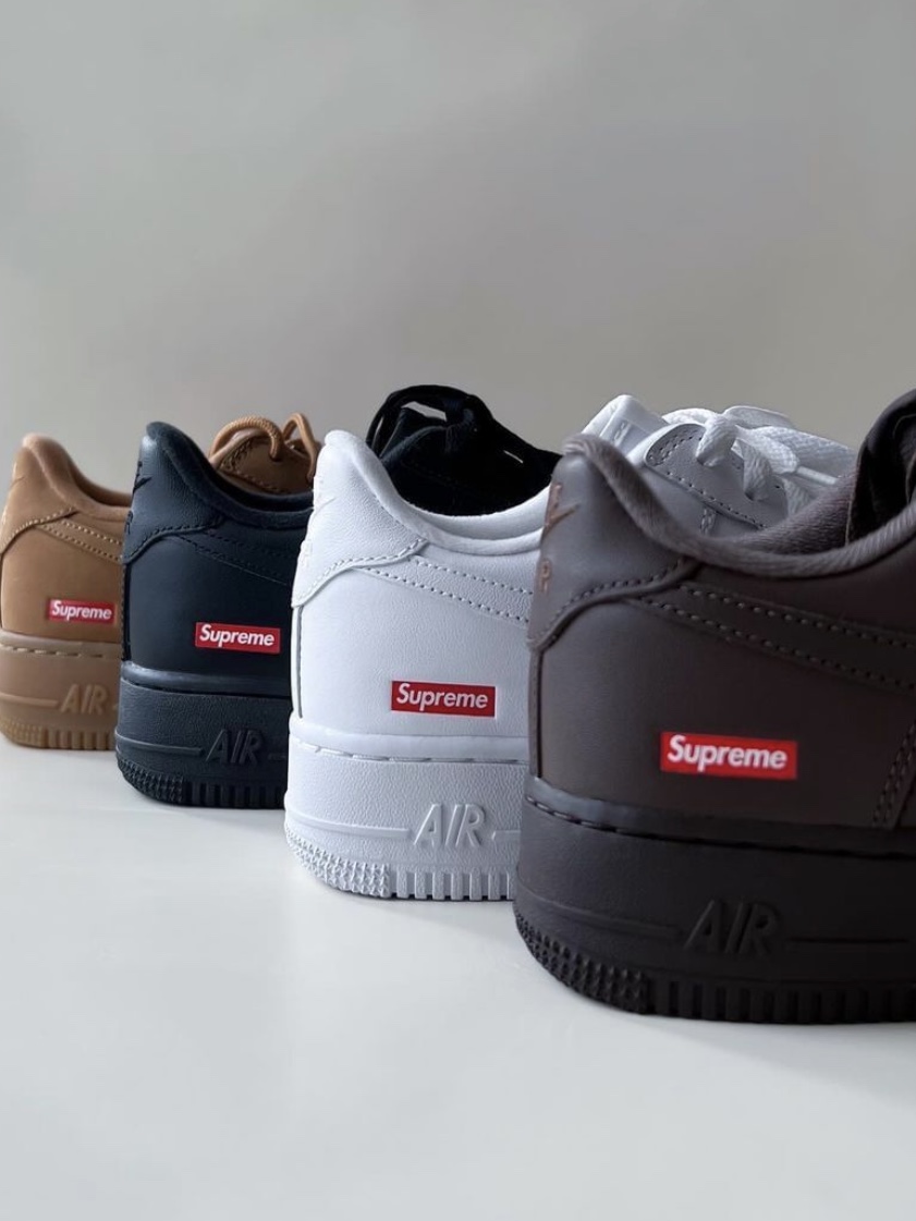 Nike x Supreme Air Force 1 Low White, Nike x Supreme Air Force 1 Low Black 착용 스타일 - 5