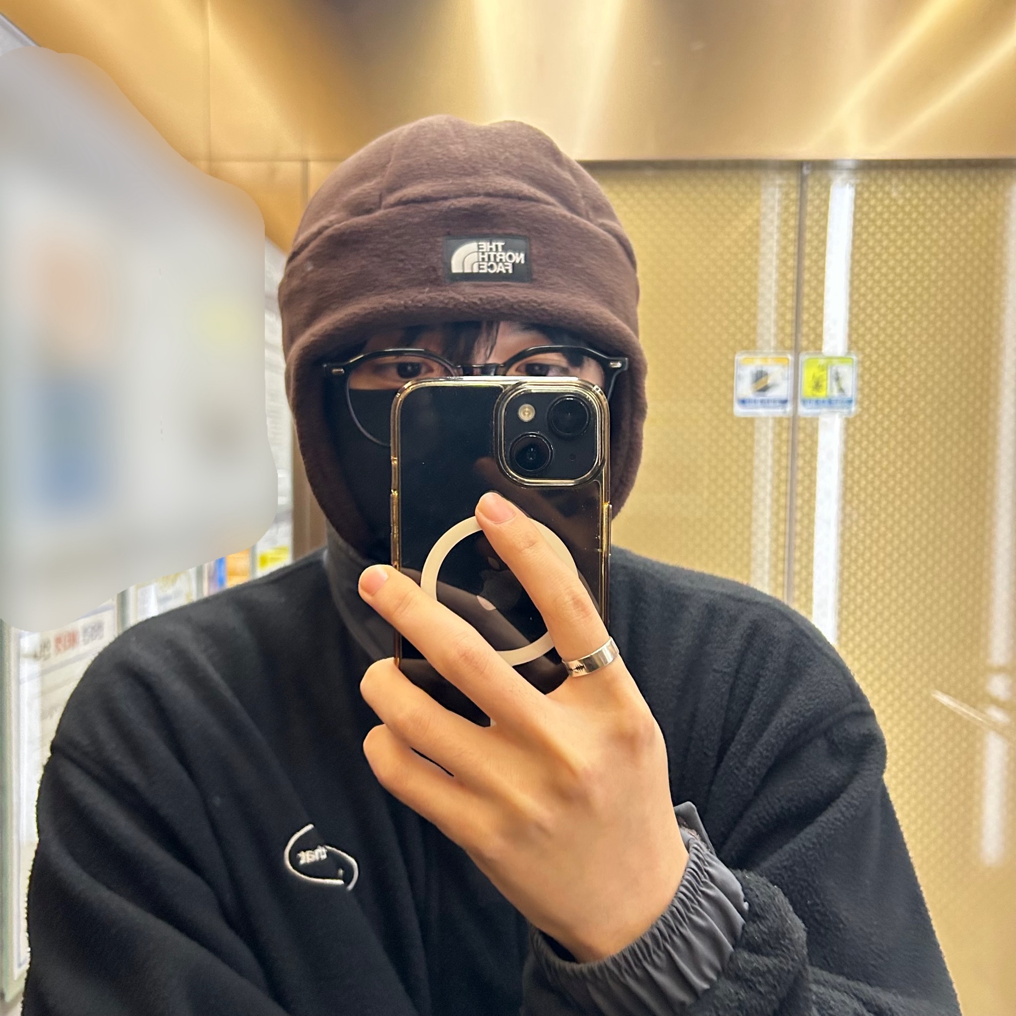 The North Face Fleece Earmuff Beanie Cocoa Brown, Nike Air Force 1 Mid '07 QS Chocolate 착용 스타일 - 2