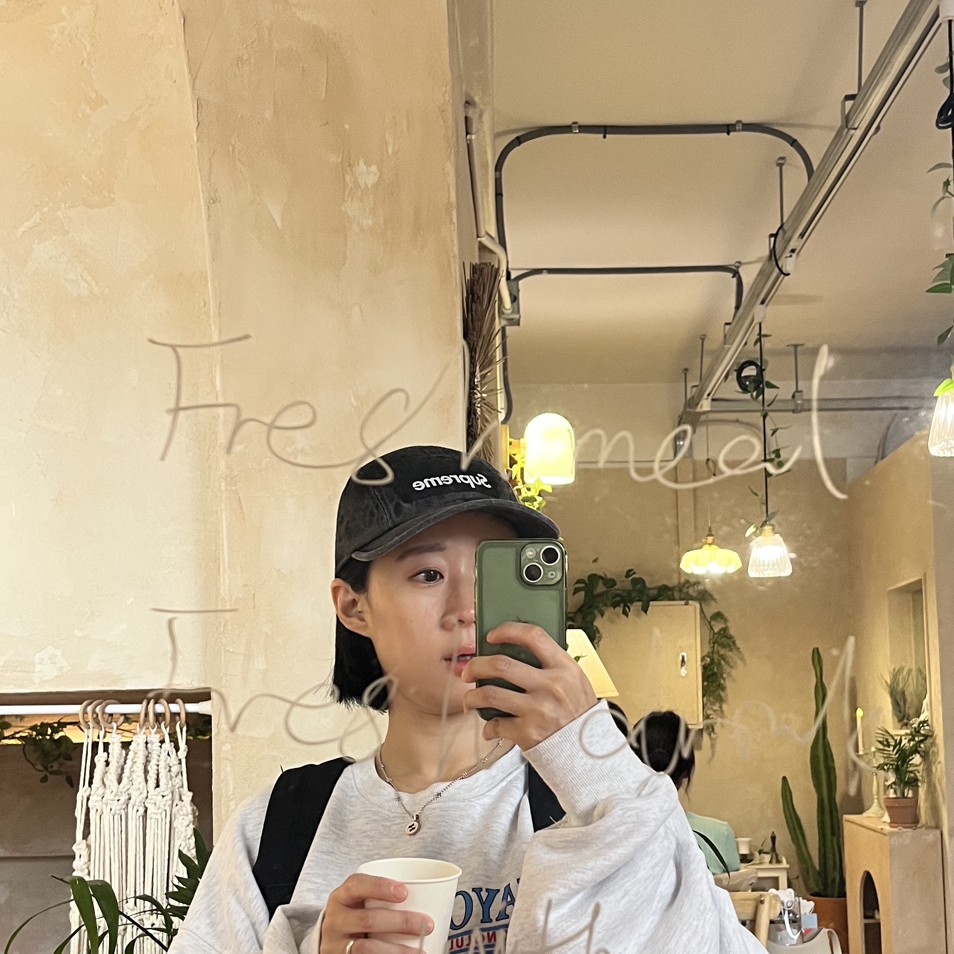 Supreme Denim Camp Cap Black - 24SS 착용 스타일 - 2