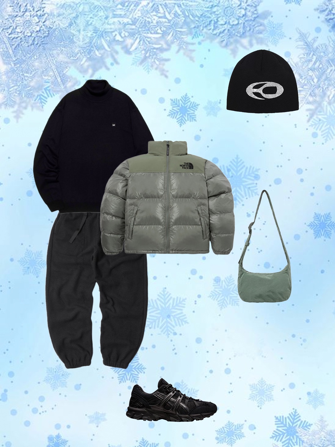 The North Face On Ball Jacket Light Grey, Subu Permanent F-Line Steel Gray 착용 스타일 - 3