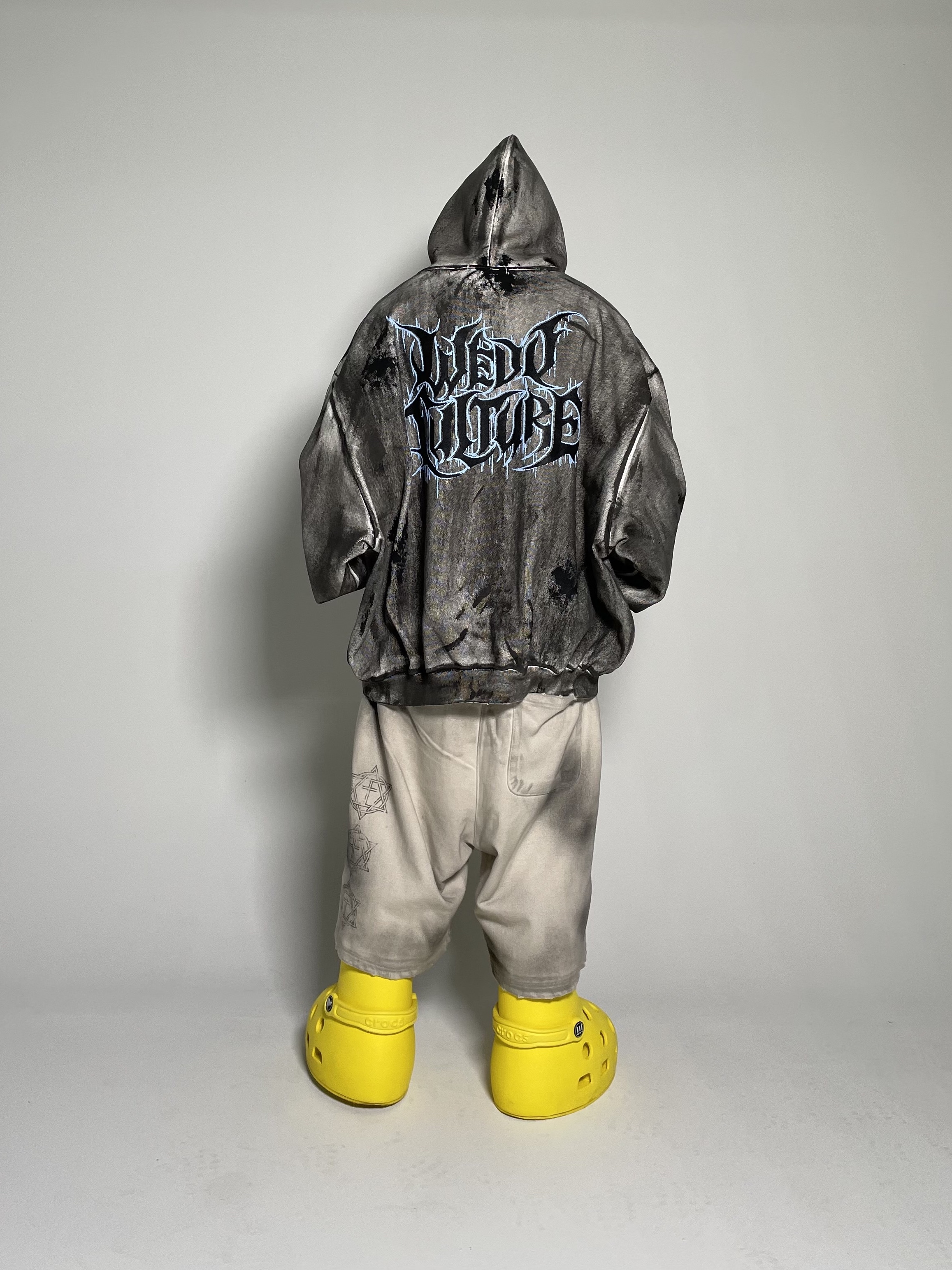 Project G/R Furious Logo Applique Shorts Grey - 10 Corso Como Exclusive, Ourpas 074 Dirty Zip Hoodie 착용 스타일 - 4
