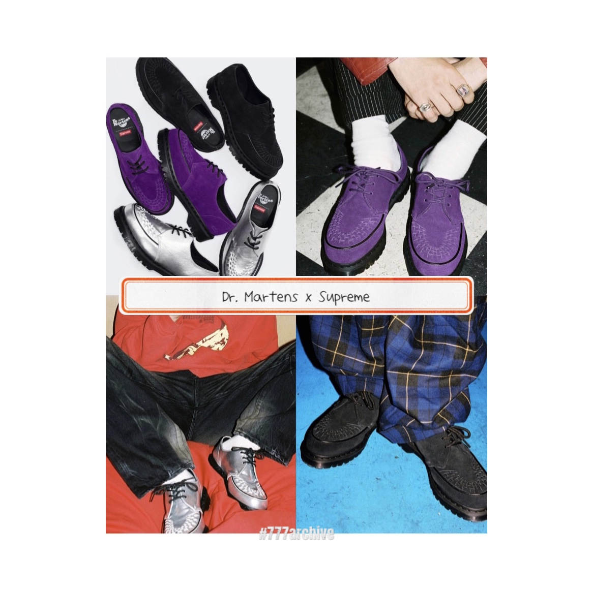 Dr. Martens x Supreme Ramsey Creeper Black, Dr. Martens x Supreme Ramsey Creeper Silver 착용 스타일 - 1