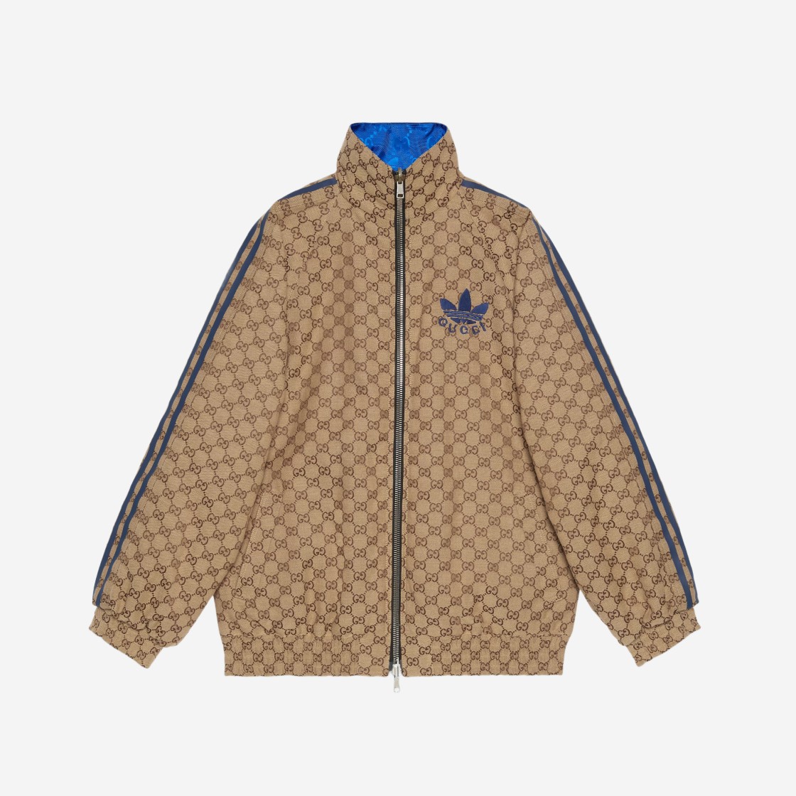 Gucci x Adidas GG Canvas Reversible Bomber Jacket Beige Ebony 상세 이미지 1