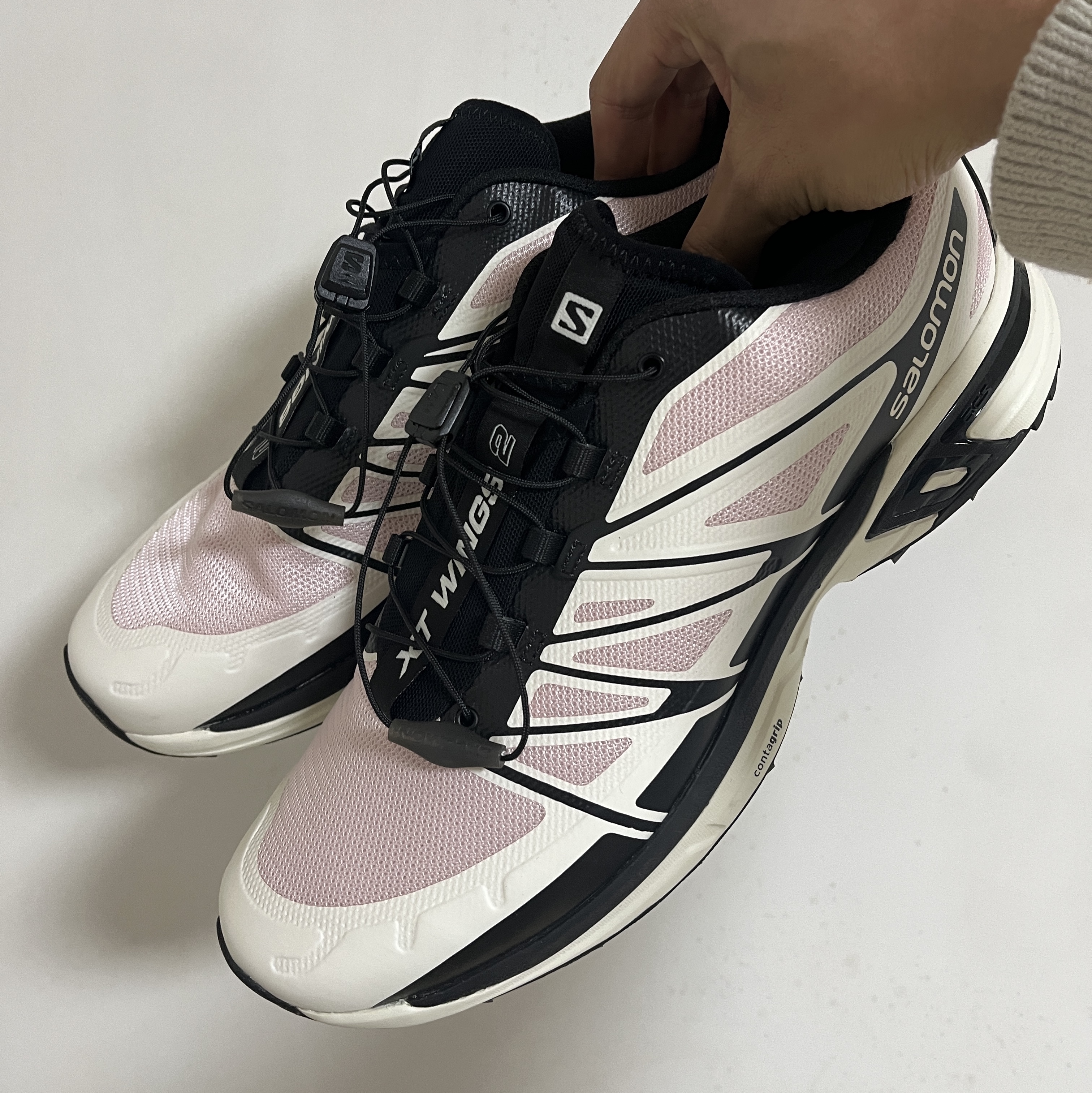 Salomon XT-Wings 2 Cradle Pink 착용 스타일