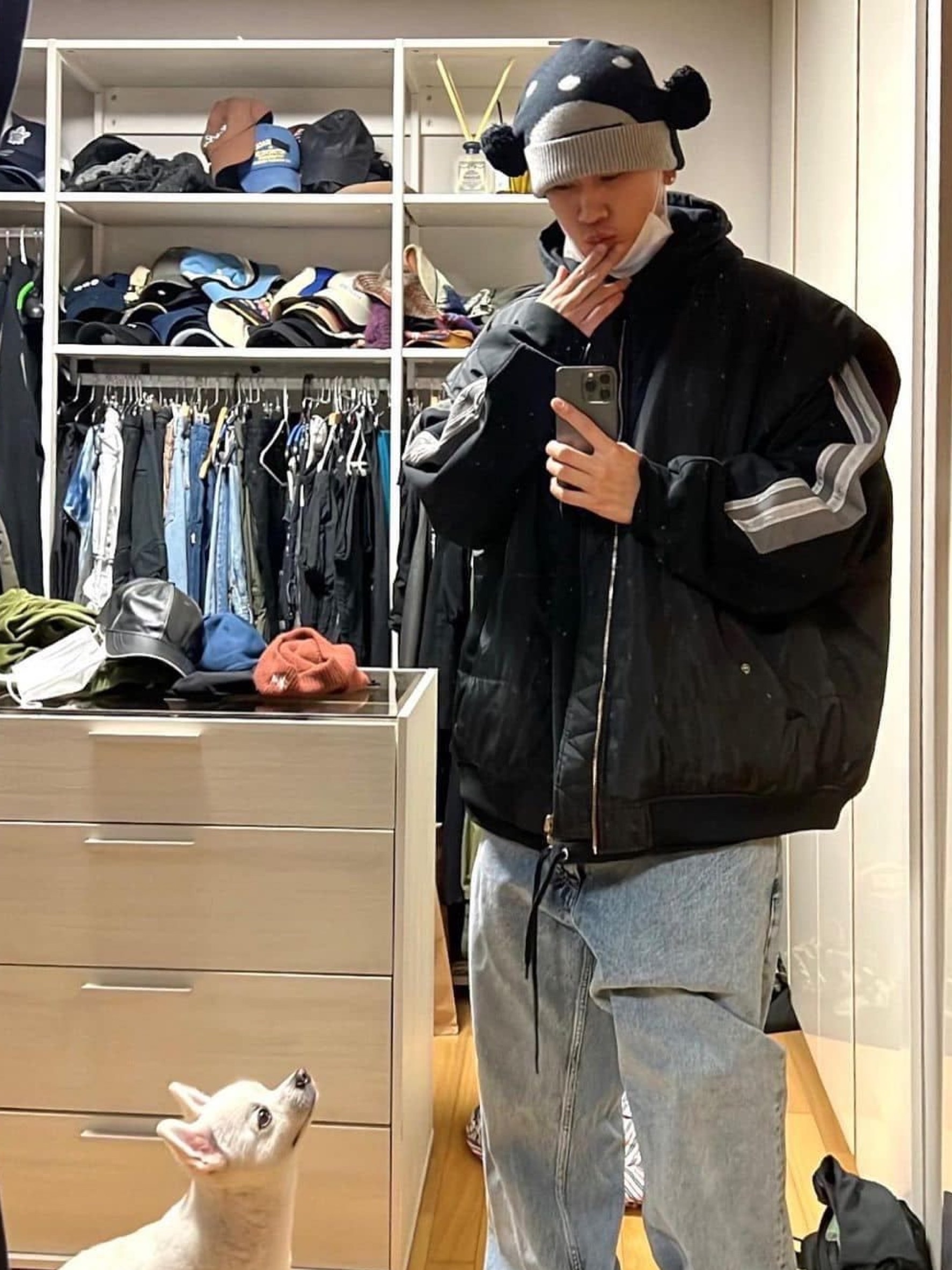 Stone Island G0123 Garment Dyed Crinkle Reps Nylon Down Vest Dark Grey - 22FW, True Religion Mil Armor Vest Khaki 착용 스타일 - 3