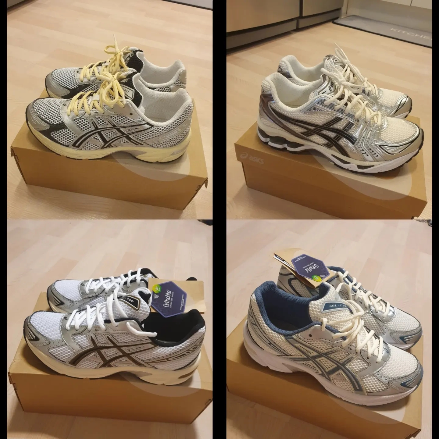 Asics Gel-Kayano 14 Cream Black, Adidas Yeezy Boost 350 V2 Beluga - Reflective 착용 스타일 - 3