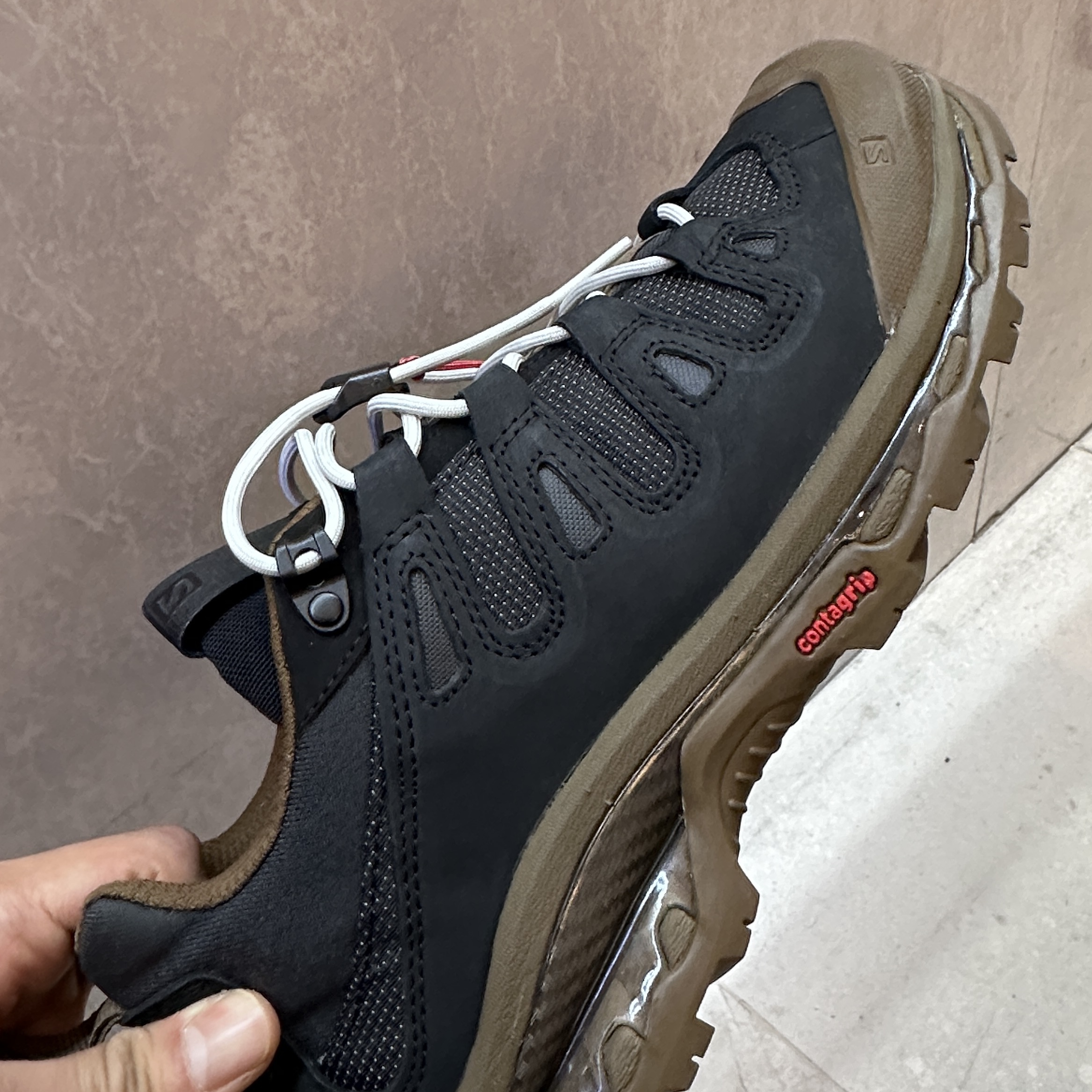 Salomon x GR10K Quest Black Desert Palm 착용 스타일