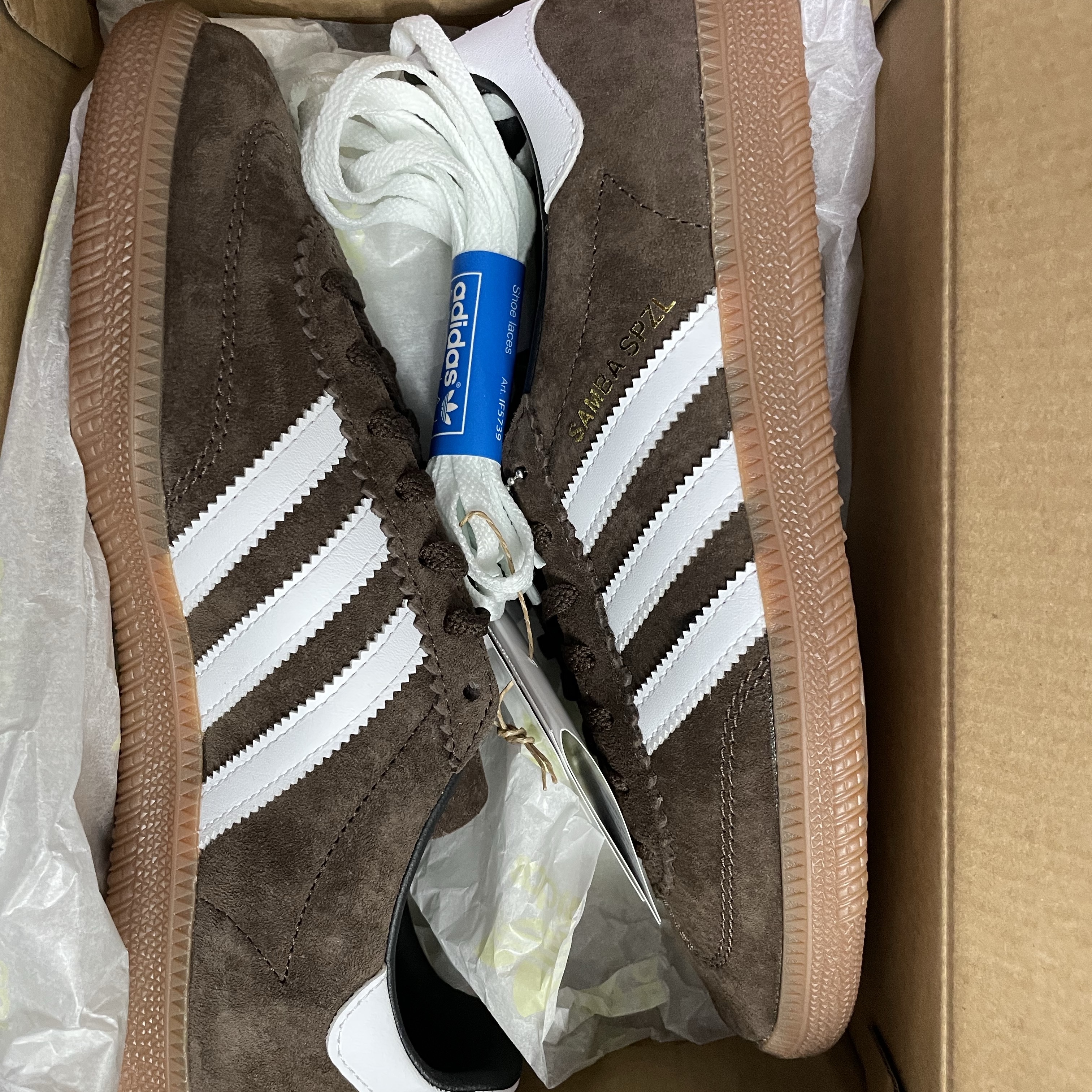 Adidas Samba Deco Spezial Brown Cloud White 착용 스타일