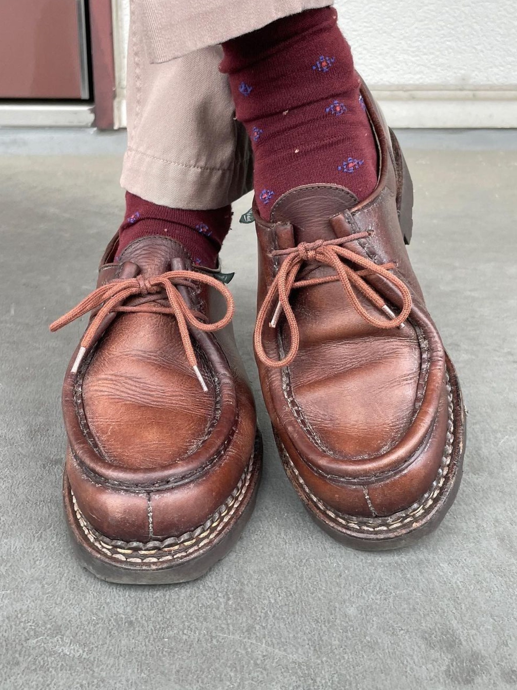 Paraboot Michael Lisse Marron, Paraboot Michael Lisse Cafe 착용 스타일 - 2
