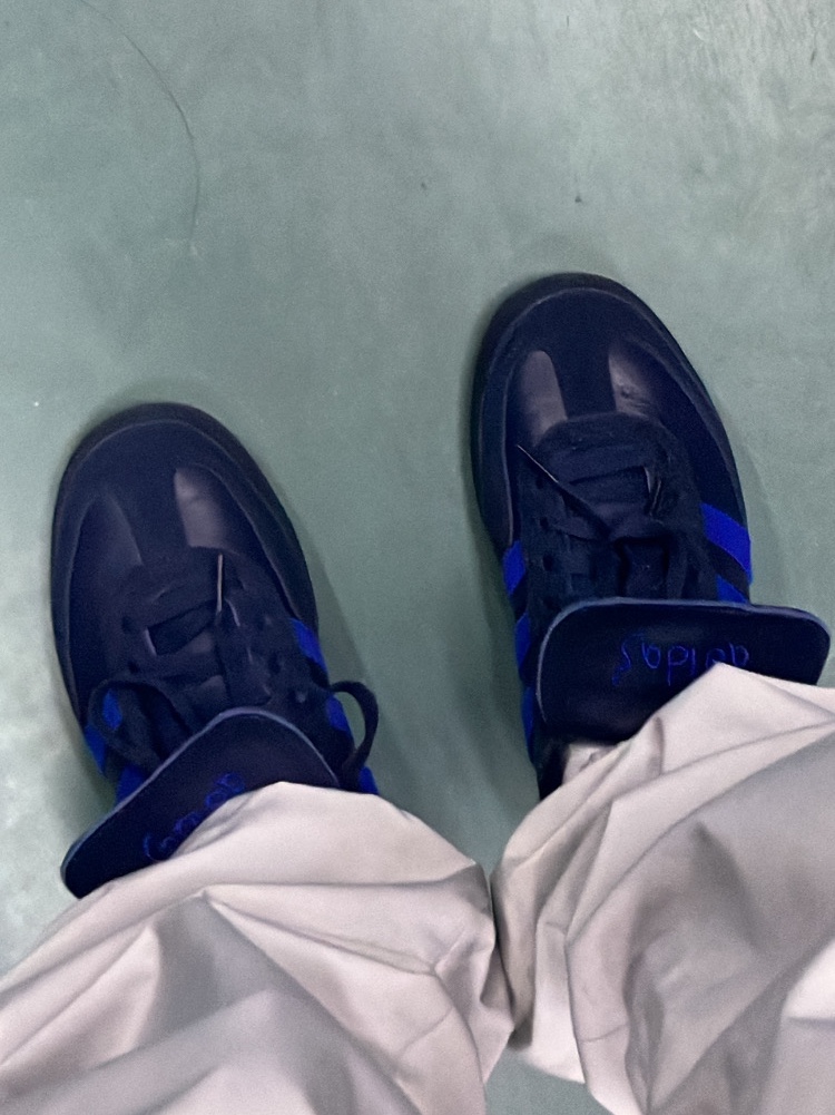 Adidas Spezial Handball Night Indigo Power Blue 착용 스타일 - 3