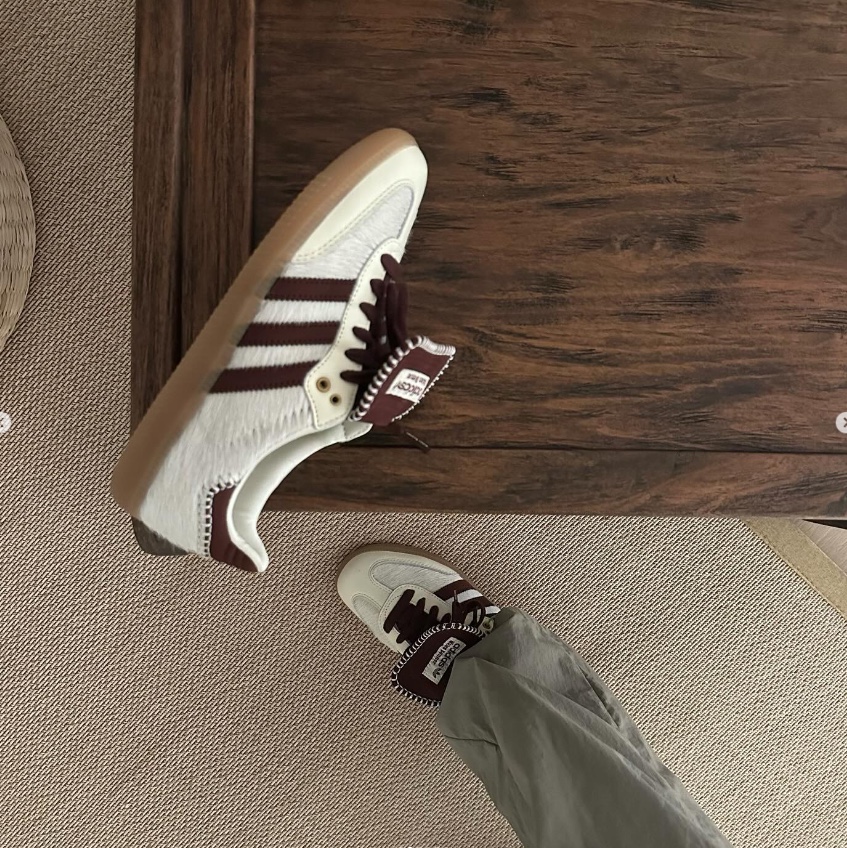 Adidas x Wales Bonner Pony Tonal Samba Cream White Mystery Brown 착용 스타일 - 4
