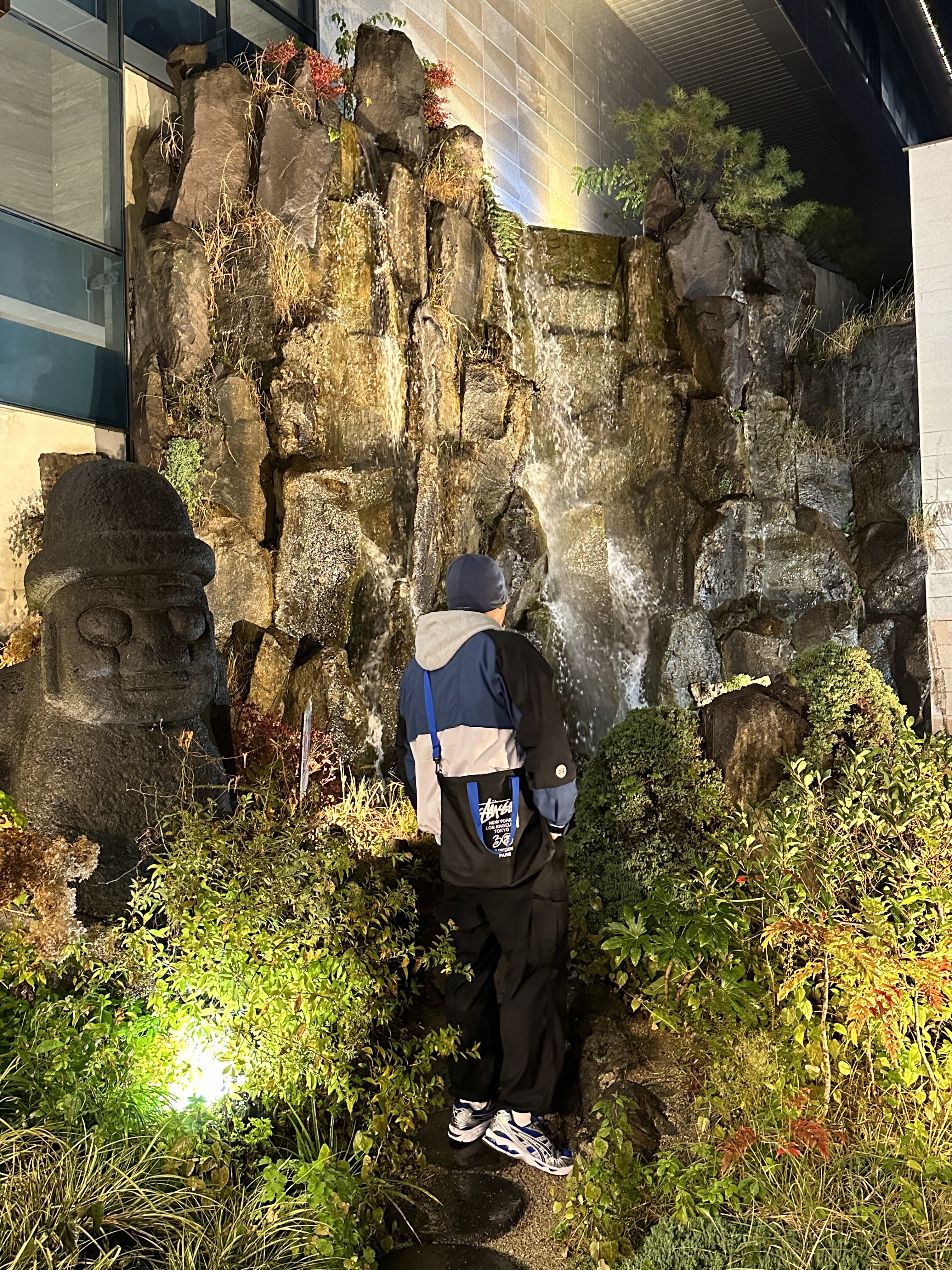 Sansan Gear Logo Beanie Navy - 23FW, Asics Gel-Kayano 14 Monaco Blue Black 착용 스타일