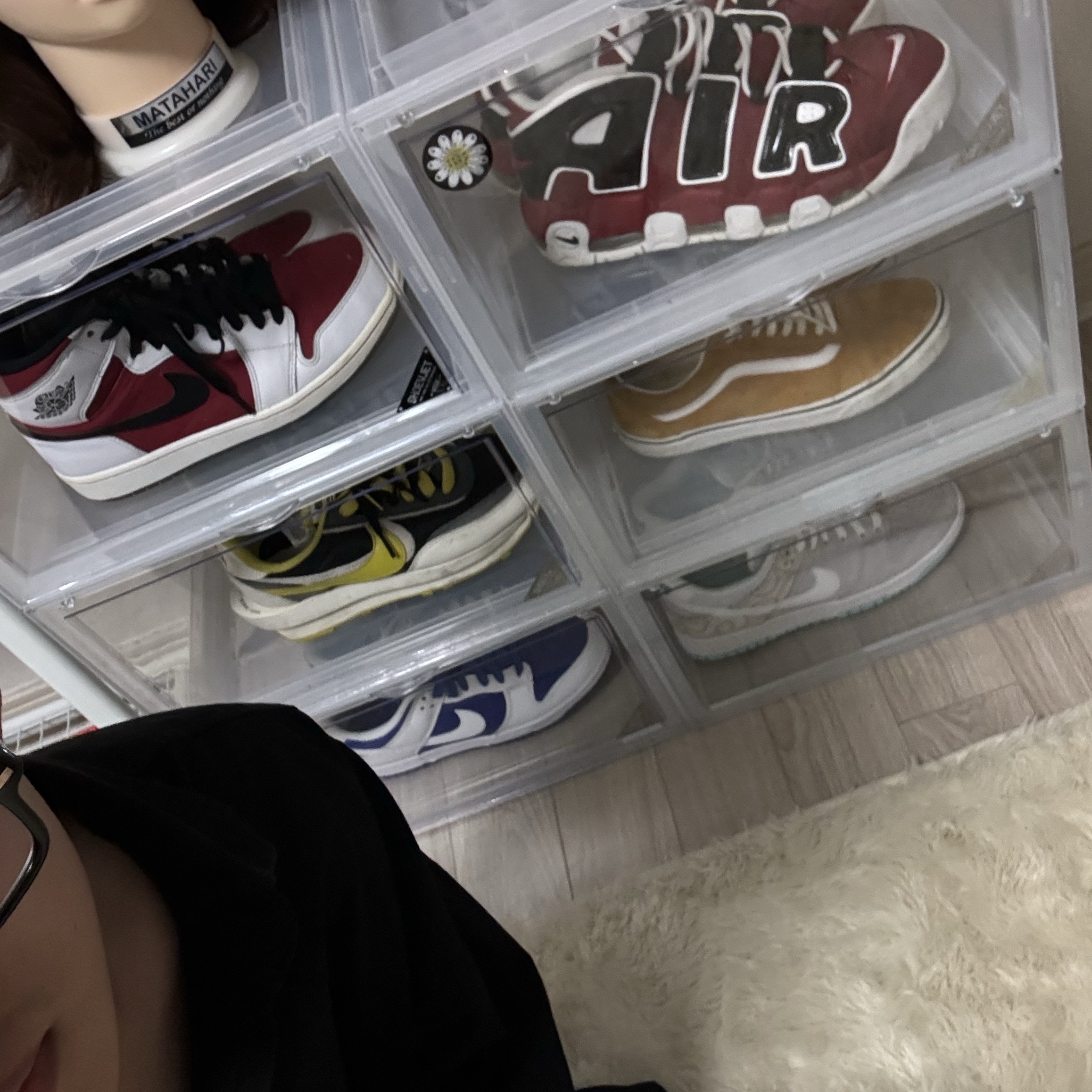 Jordan 1 Retro Carmine 2014, Nike x Sacai x Undercover LDWaffle Black Bright Citron 착용 스타일 - 1