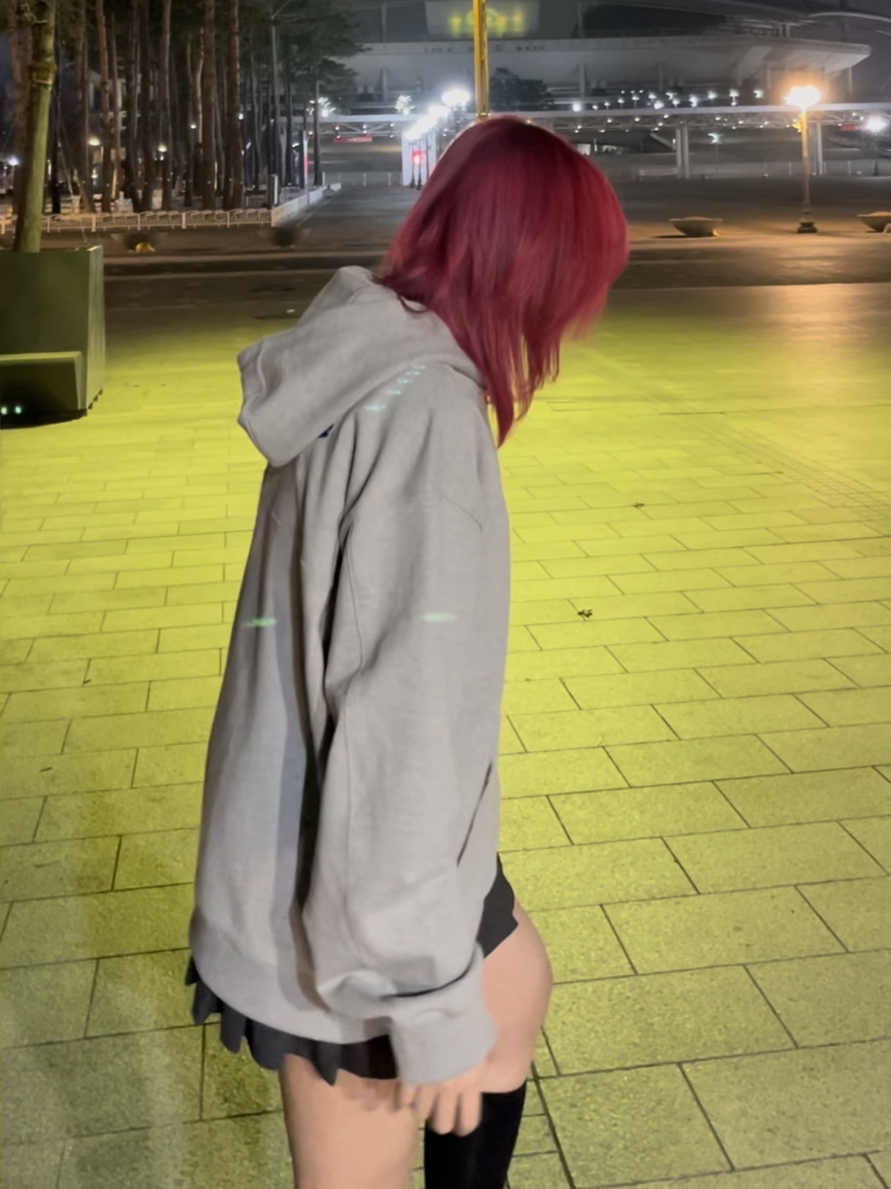 Ader Error Sig; TRS/BL Tag Hoodie Zip-Up 01 Grey 착용 스타일 - 2