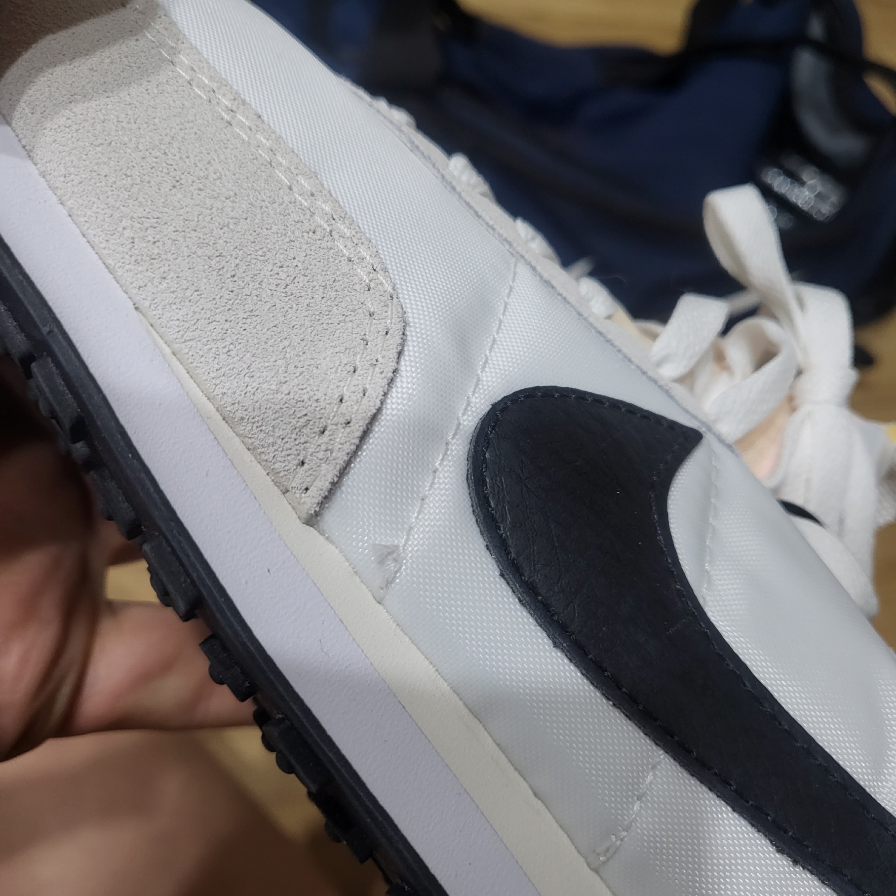Nike Waffle Trainer 2 Black Sail 착용 스타일 - 4