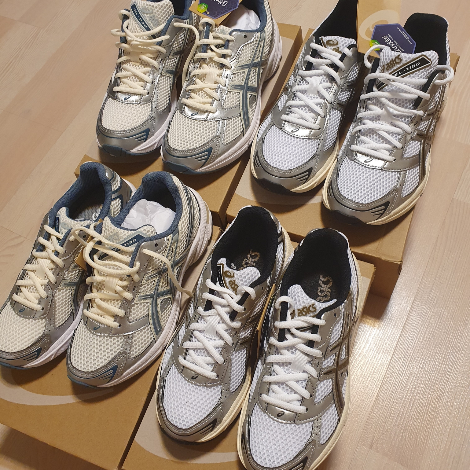 Asics Gel-1130 Cream Ironclad, Asics Gel-1130 White Clay Canyon 착용 스타일 - 2
