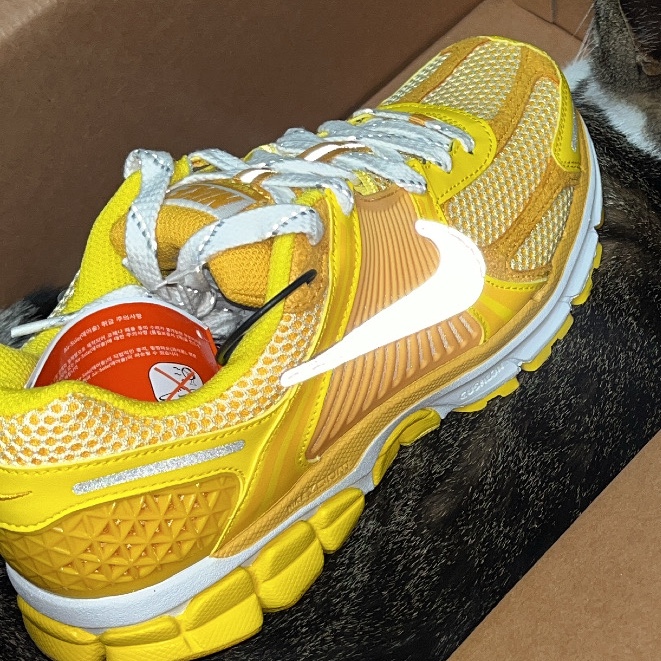 Nike Zoom Vomero 5 Yellow Ochre 착용 스타일