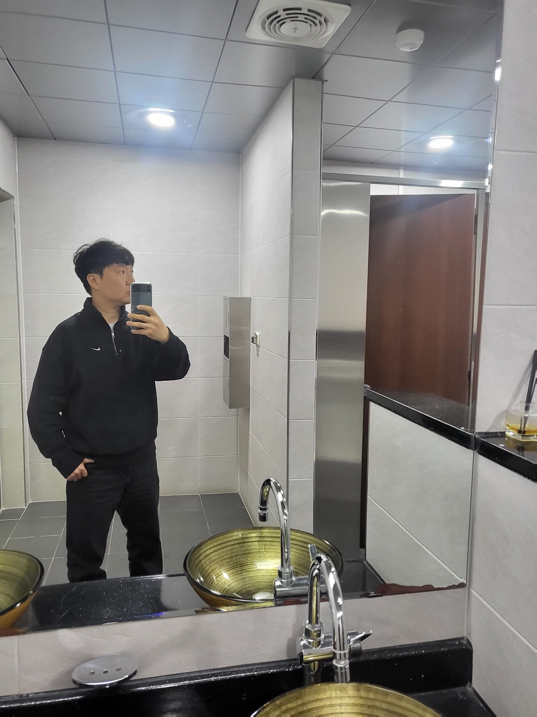 Nike NRG Solo Swoosh Heavy Weight BB Quarter Zip Top Black - Asia 착용 스타일