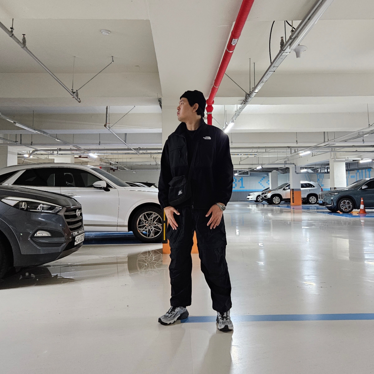 Nike ACG Smith Summit Cargo Pants Black - Asia, Salomon Speedverse PRG Silver Frost Grey Lunar Rock 착용 스타일 - 3