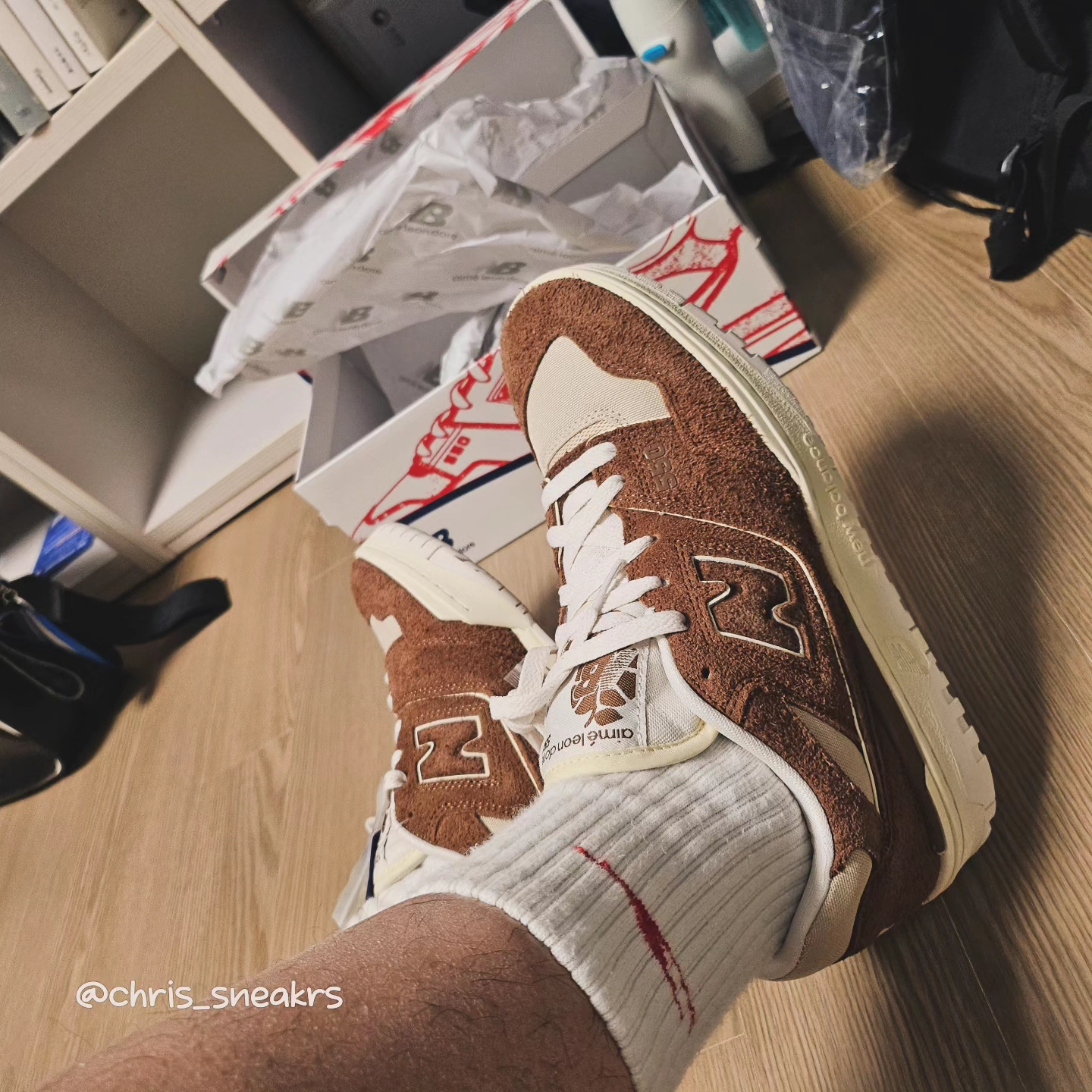 New Balance x Aime Leon Dore 550 True Brown 착용 스타일 - 4