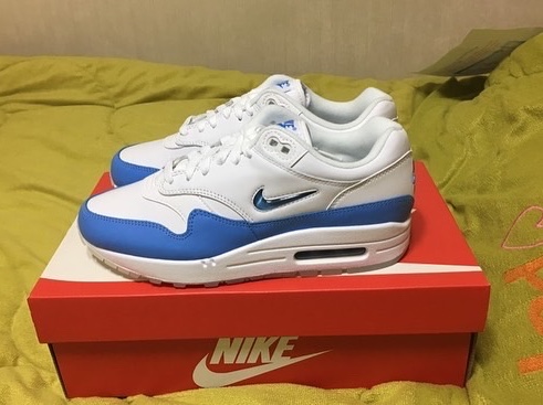 Nike Air Max 1 Jewel University Blue 착용 스타일 - 2