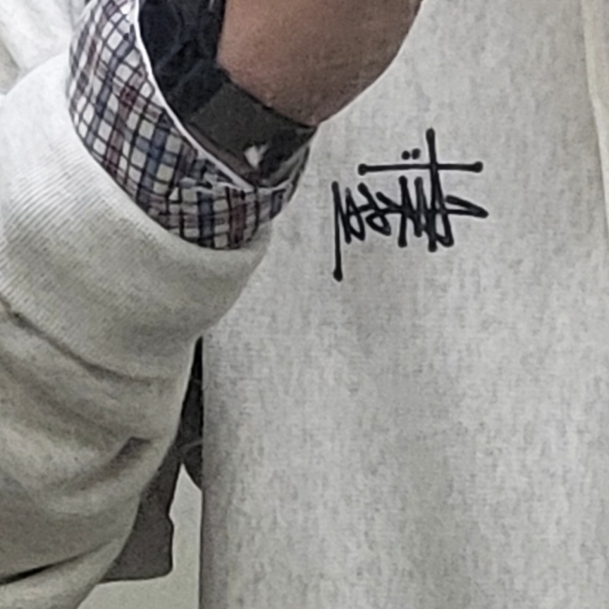 Stussy Basic Stussy Zip Hoodie Ash Heather 2022, Nike Air Force 1 '07 Low White 착용 스타일 - 1