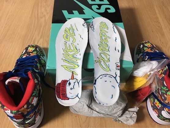 Nike x Concepts SB Dunk High TRD Ugly Christmas Sweater 2017 착용 스타일 - 4