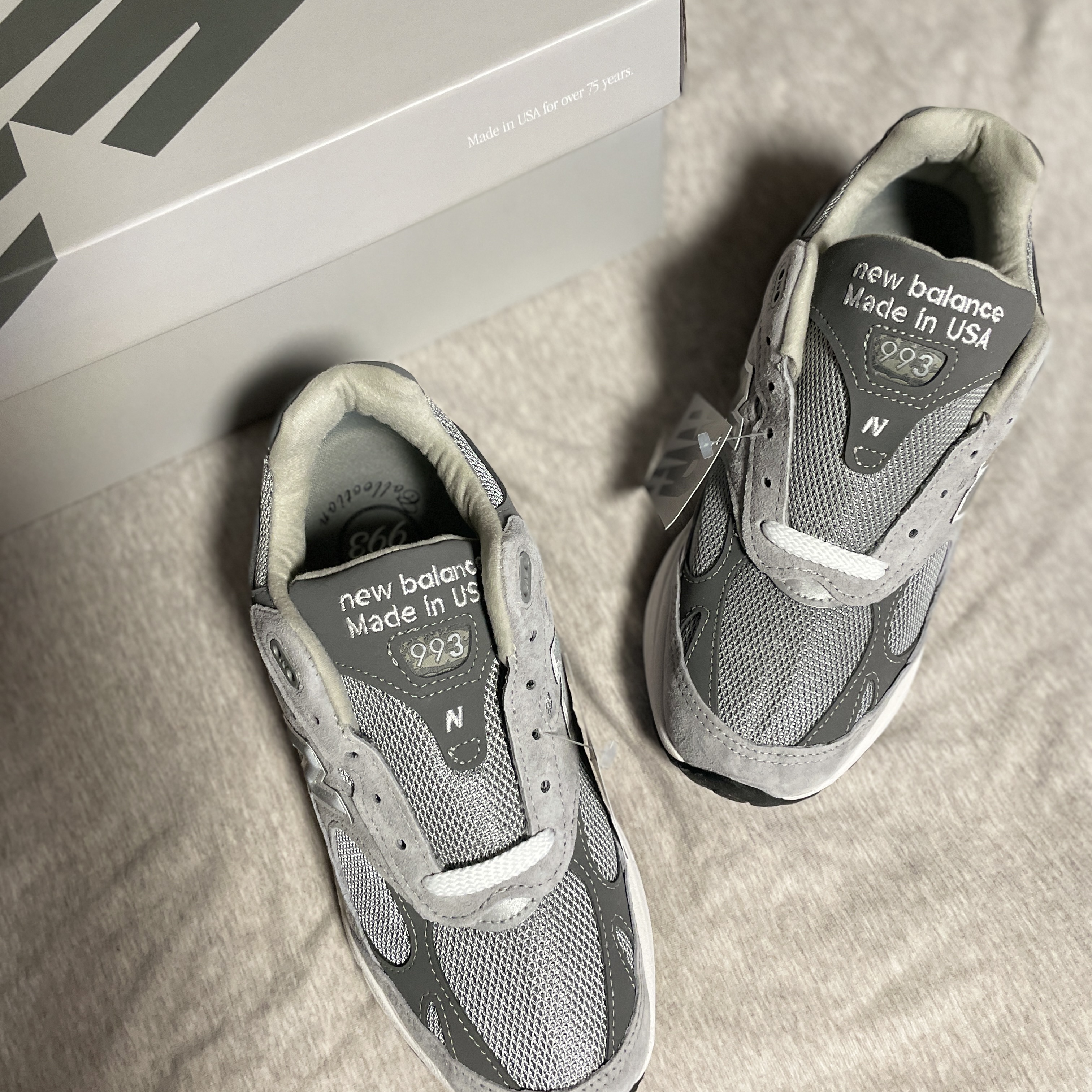 New Balance 993 Made in USA Grey - D Standard 착용 스타일