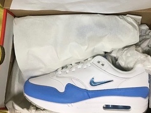Nike Air Max 1 Jewel University Blue 착용 스타일 - 1