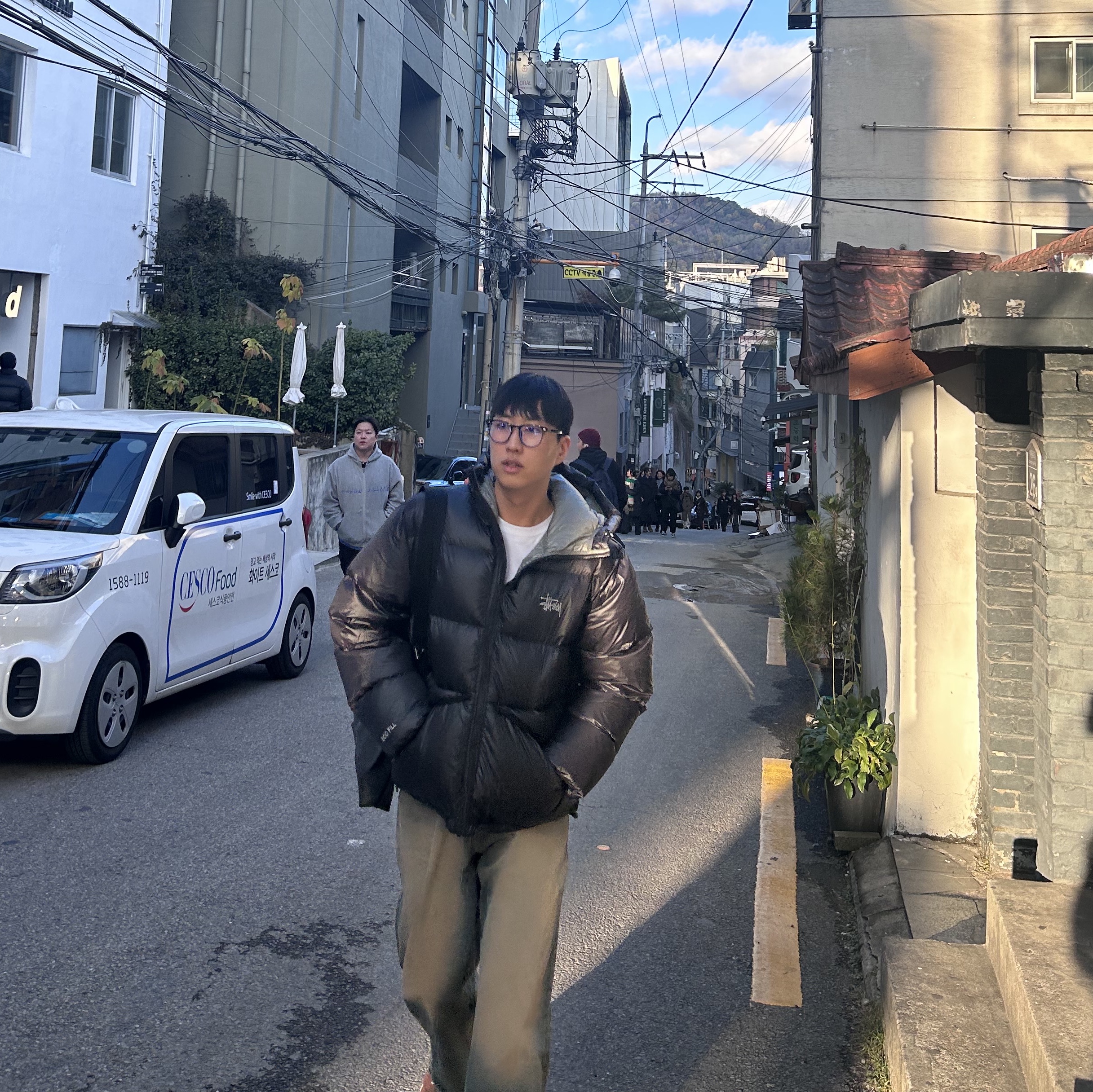 Stussy Down Parka Micro Ripstop Phantom Black 착용 스타일 - 2