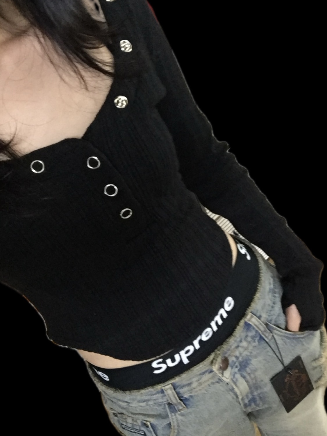 Supreme Hanes Boxer Briefs Black (4 Pack) 착용 스타일