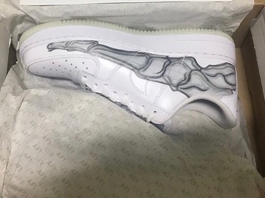 Nike Air Force 1 Low '07 White Skeleton 착용 스타일 - 1