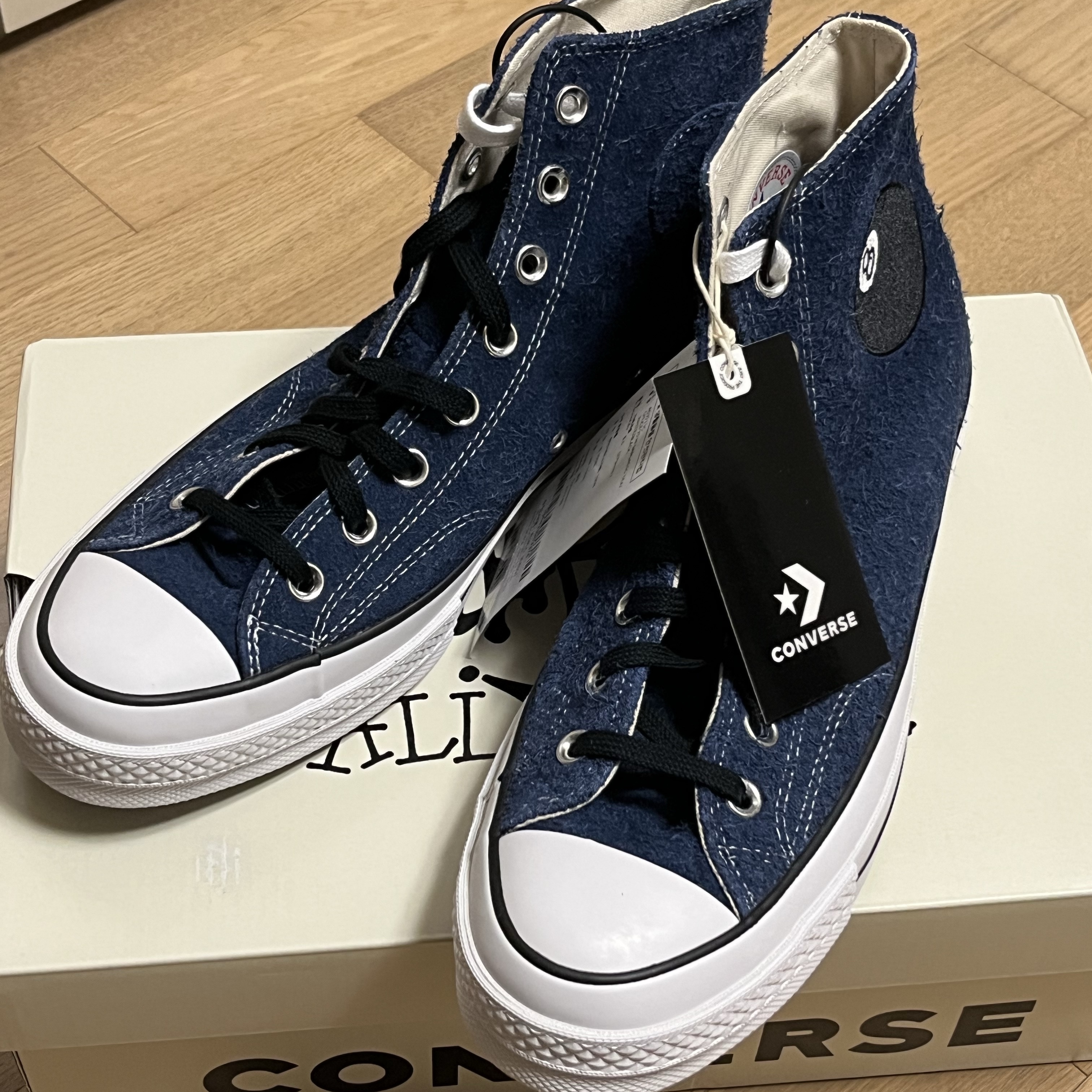 Converse x Notre Chuck 70 High Deep Mahogany, Converse x Stussy Chuck 70 High 8 Ball Navy 착용 스타일 - 3