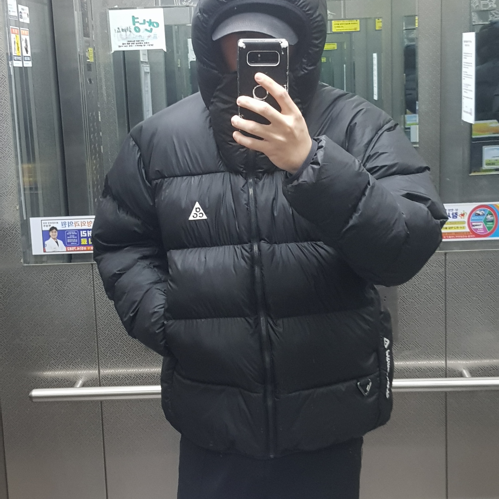 Nike ACG Therma-Fit ADV Lunar Lake Puffer Jacket Black - Asia 착용 스타일
